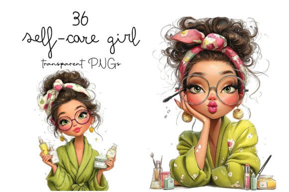 Download Quirky Self-Care Fashion Girl Clipart - Clipart Collection