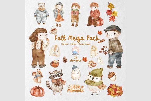 Download Fall Mega Pack – Clipart &amp; Sticker - Clipart Collection