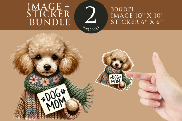 Download Poodle Dog Mom Sticker and Clipart - Clipart Collection