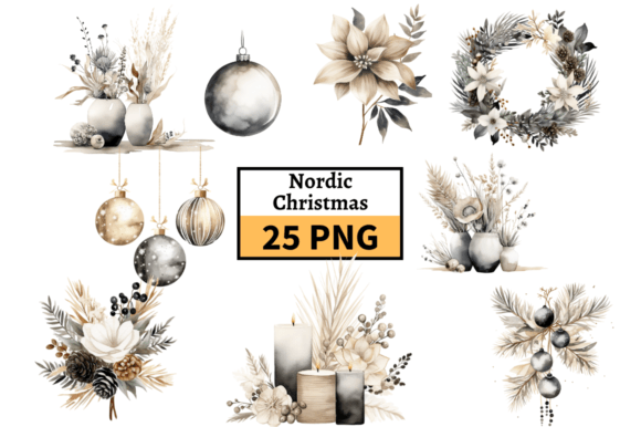 Download Nordic Christmas Decorations Clipart PNG - Clipart Collection