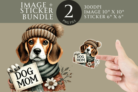 Download Beagle Dog Mom Sticker and Clipart - Clipart Collection