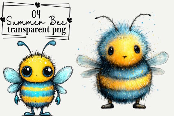 Download Whimsical Summer Bee Clipart - Clipart Collection