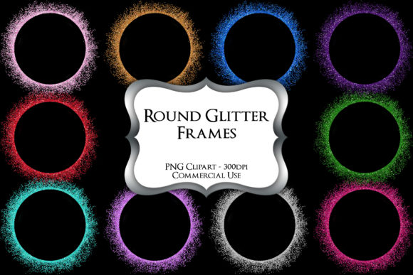 Download Round Glitter Frames Clipart - Clipart Collection