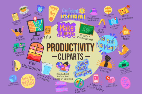 Download Productivity Cliparts, 50 PNG Stickers - Clipart Collection