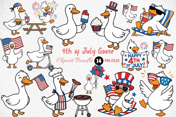 Download 4th of July Goose Clipart - Clipart Collection