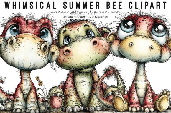 Download Whimsical Summer Bee Clipart - Clipart Collection