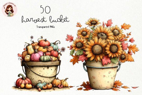 Download Watercolor Harvest Bucket PNG Clipart - Clipart Collection